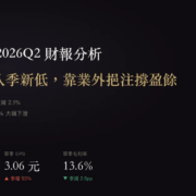 群光電子（2385）2026Q2 財報分析：營益率探八季新低，靠業外挹注撐盈餘