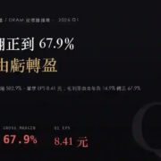 南亞科（2408）2026Q1 財報分析：毛利率衝上 67.9%、單季 EPS 8.41 元