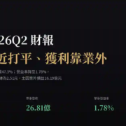 可成（2474）2026Q2財報：單季營收年減47.3%，本業趨近打平、獲利靠業外