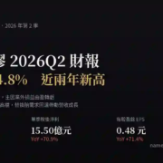 正新（2105）2026Q2財報：毛利率創兩年新高，稅前淨利季減14%